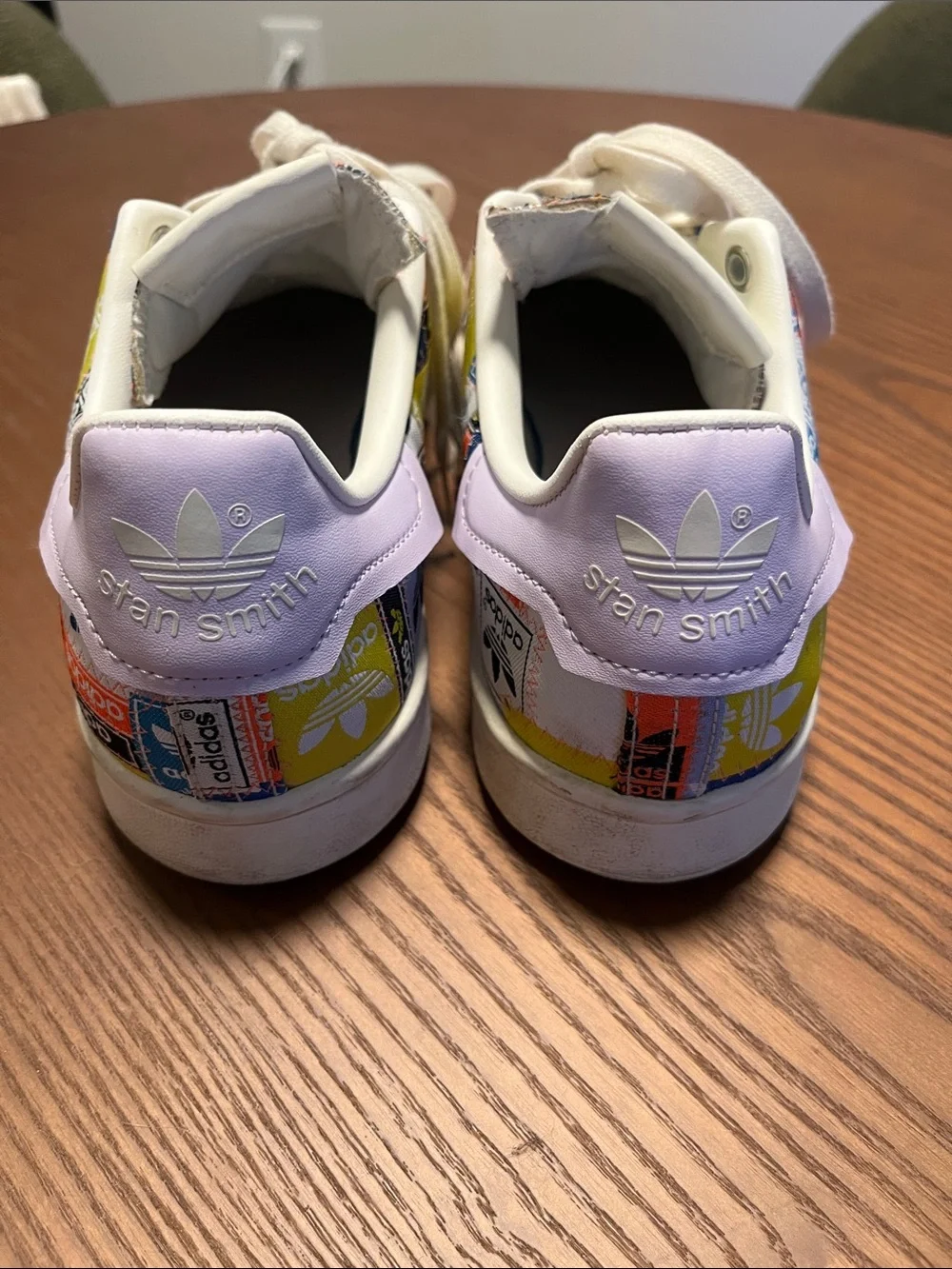 ADIDAS Stan Smith Patchwork Multi Trefoil Sneakers, Size 8.5M/7.5M (Unisex)
